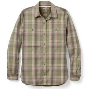 REI Co-op - Wallace Lake Flannel Shirt Long-Sleeve | Small | Green Purple Plaid